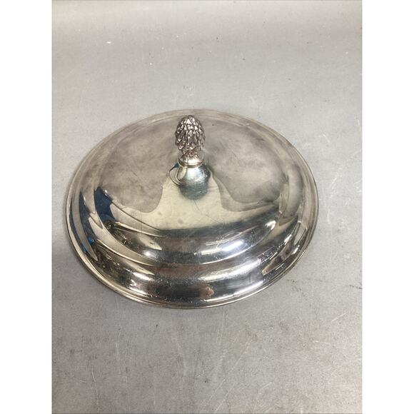 Sheffield Silver Co Pinecone Finial Serving Dish Replacement Lid 7.5"D - Picture 2 of 6